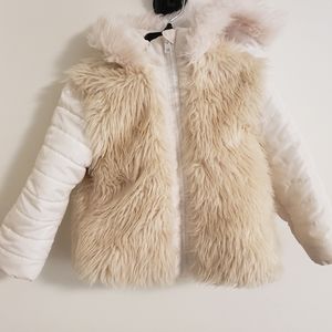 Ok! Apparel Girls Faux Fur/ Puffer Winter Coat  2T